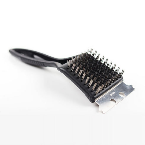 8 Inch Small Grill Brush and Scraper with Stainless Steel Wire Bristle.